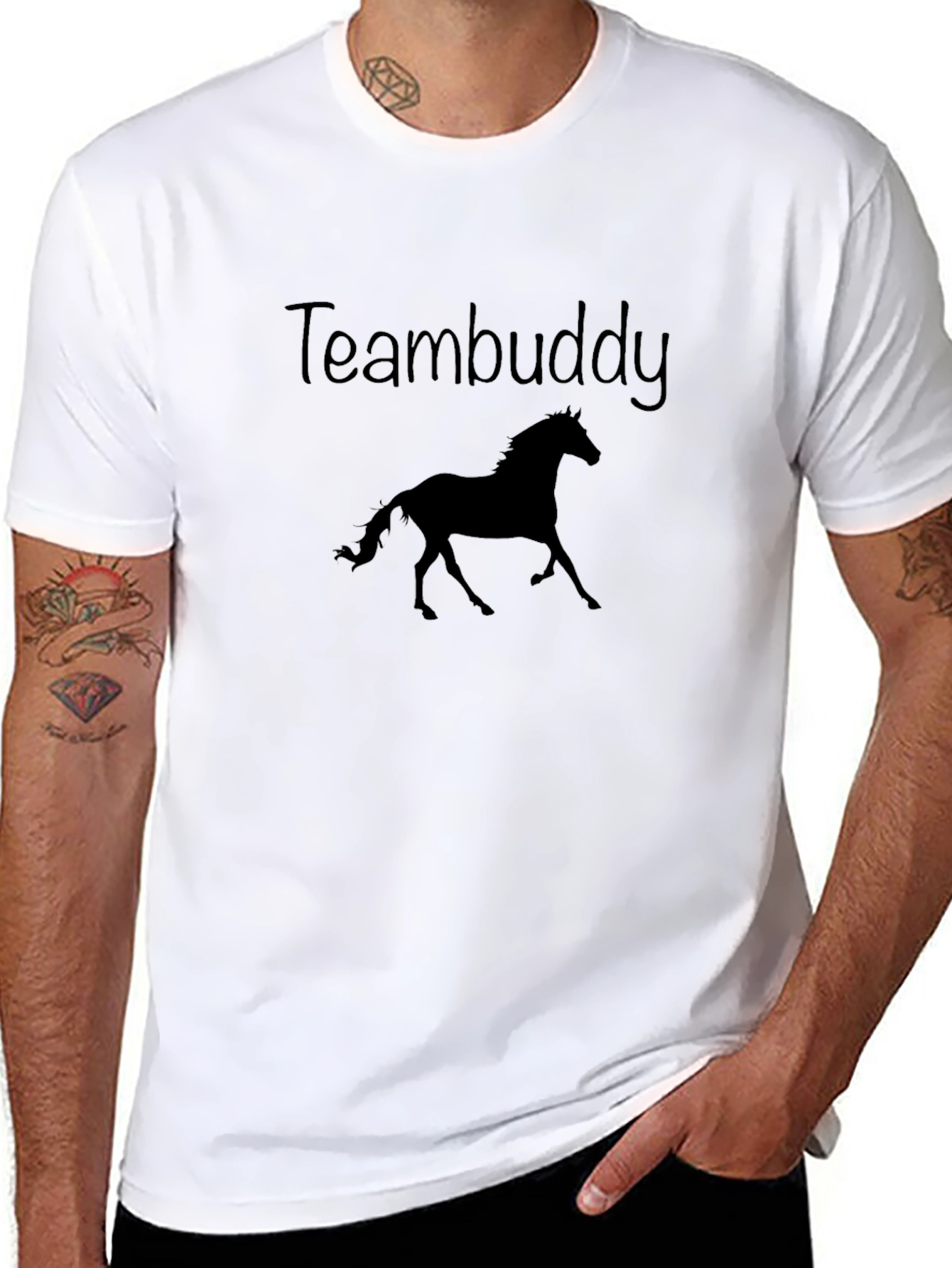 TeamBuddy Horse Graphic Tee - Black