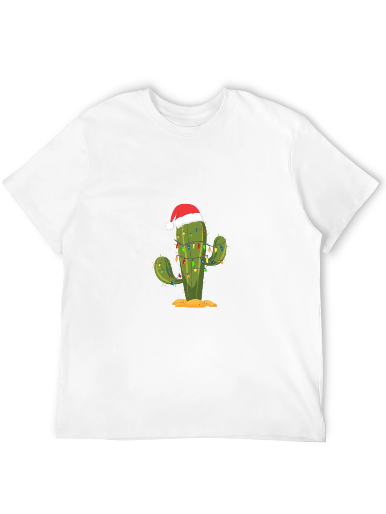 Festive Cactus Tee: Holiday Desert Style
