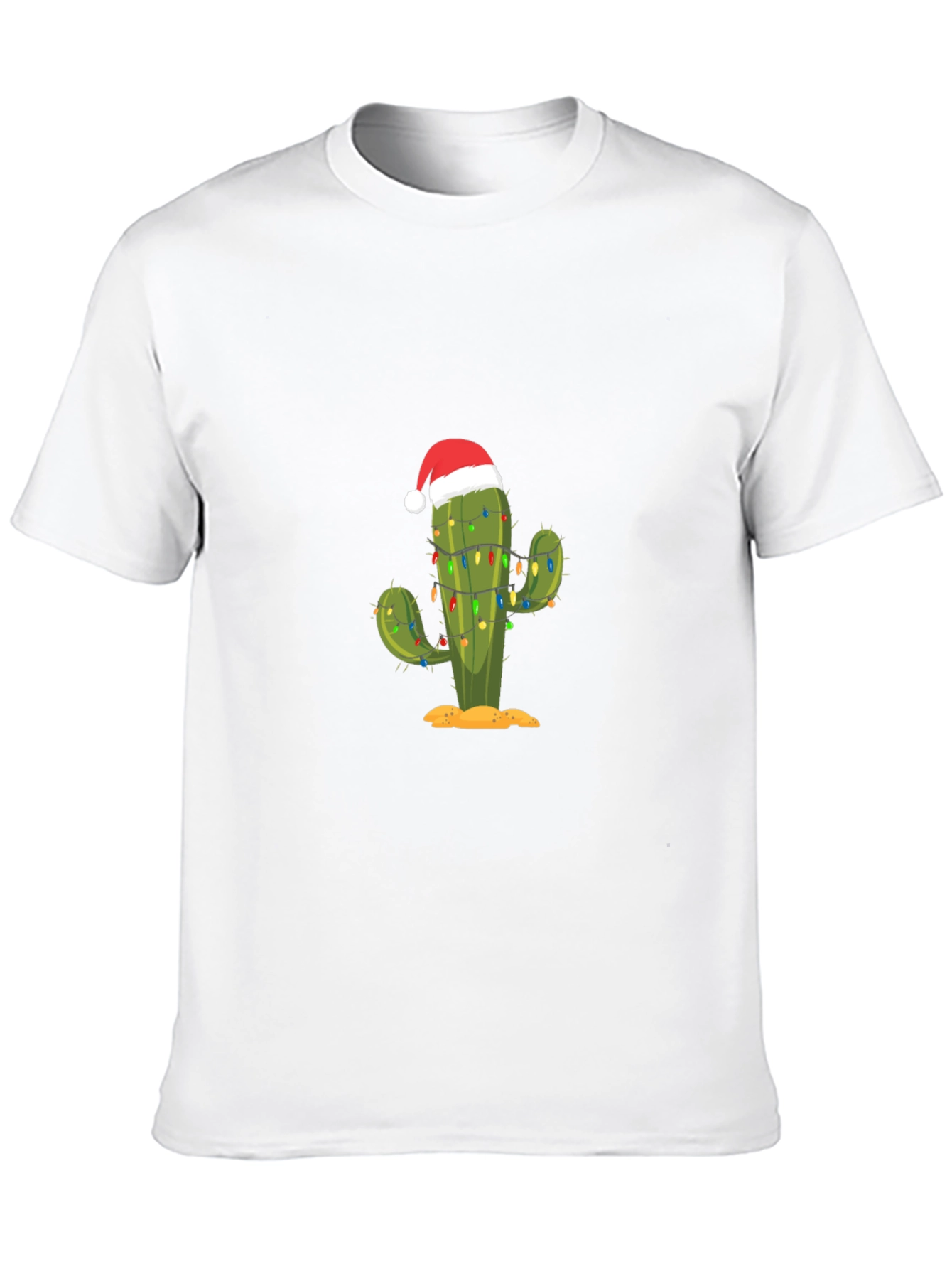 Festive Cactus Tee: Holiday Desert Style