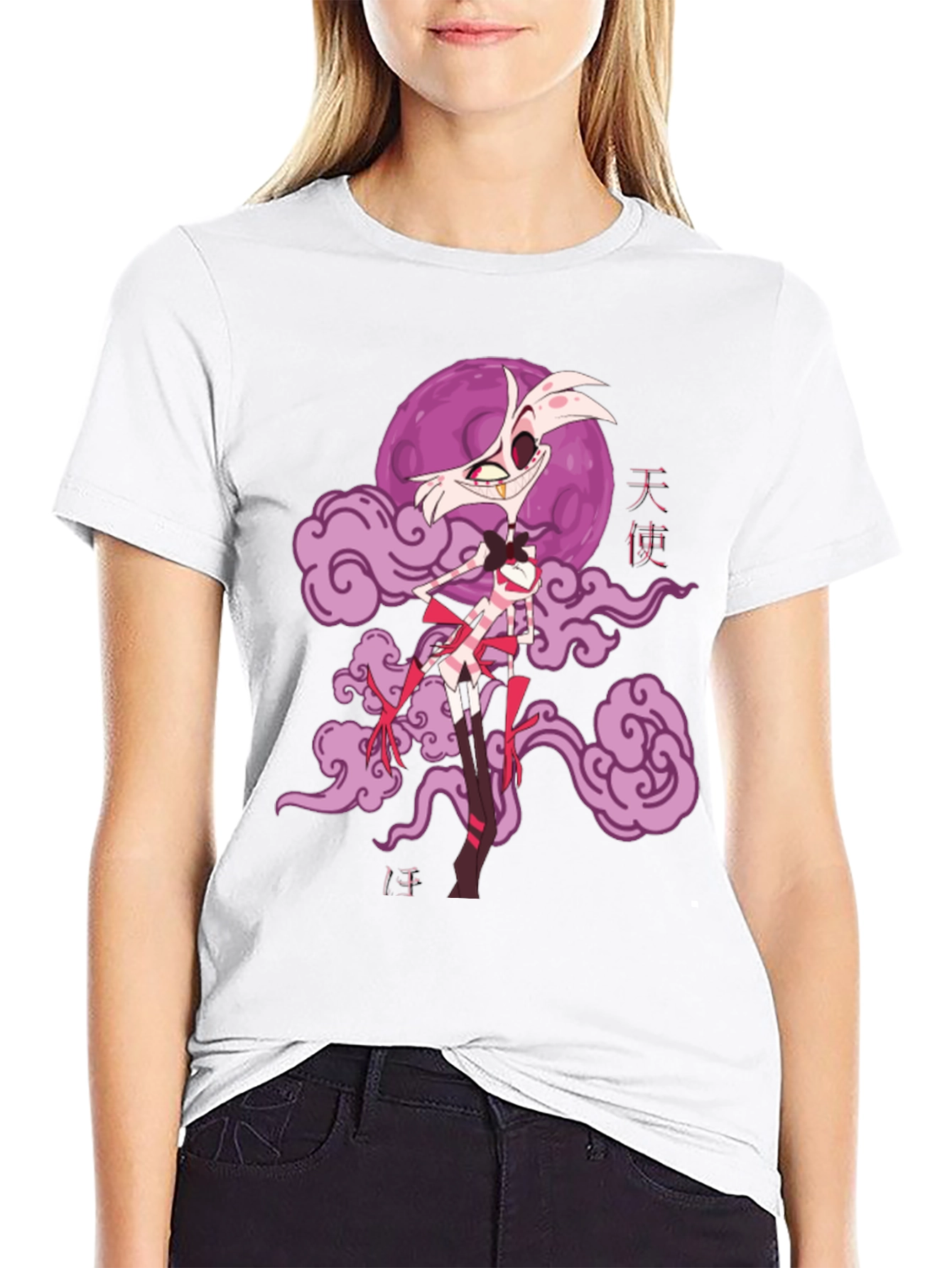 Angel Dust Graphic Tee - Hazbin Hotel Fan Shirt