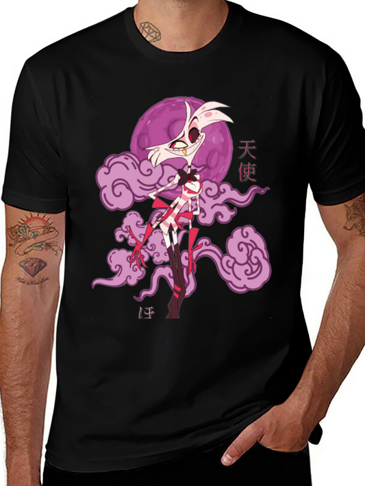 Angel Dust Graphic Tee - Hazbin Hotel Fan Shirt
