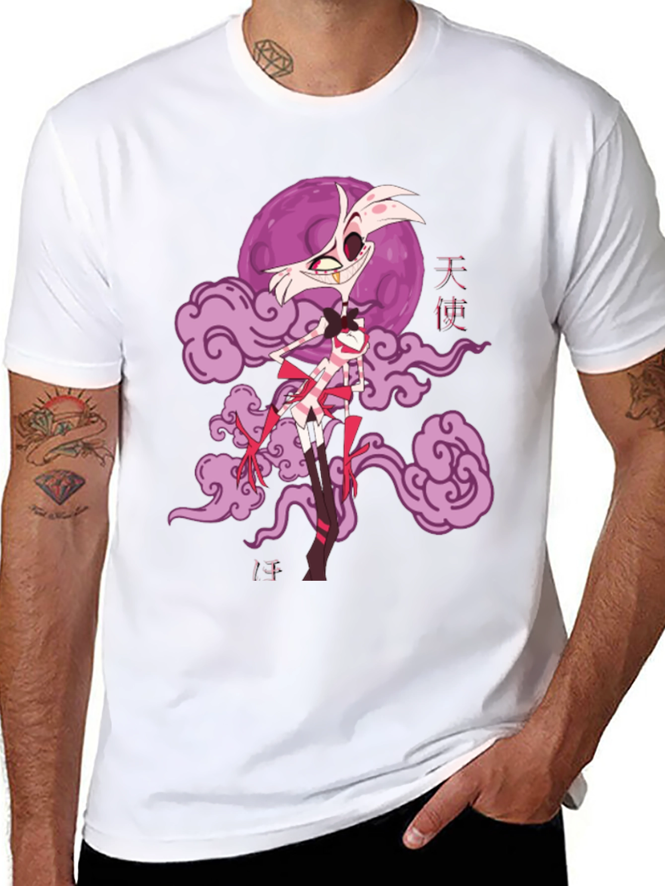 Angel Dust Graphic Tee - Hazbin Hotel Fan Shirt