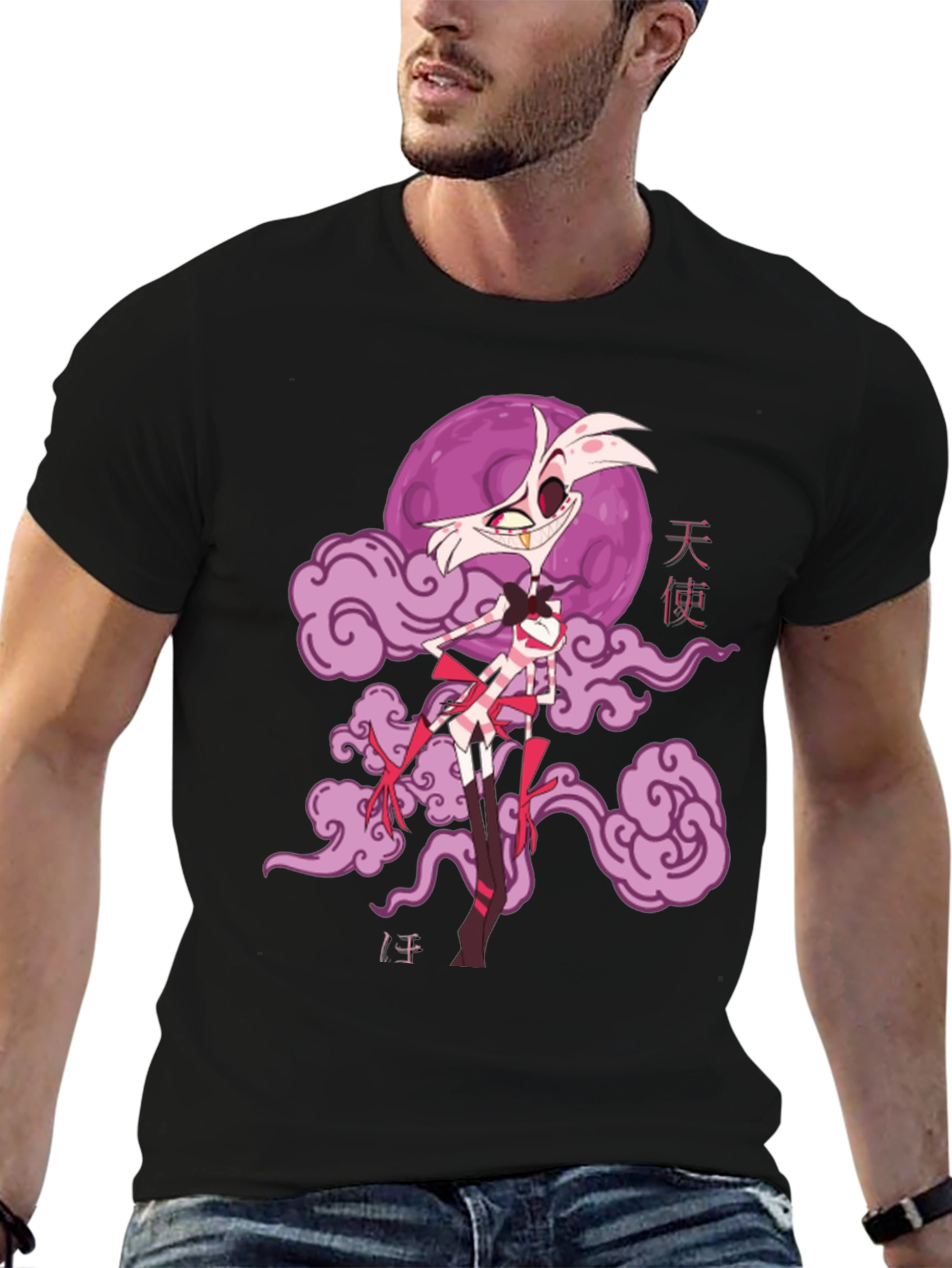 Angel Dust Graphic Tee - Hazbin Hotel Fan Shirt