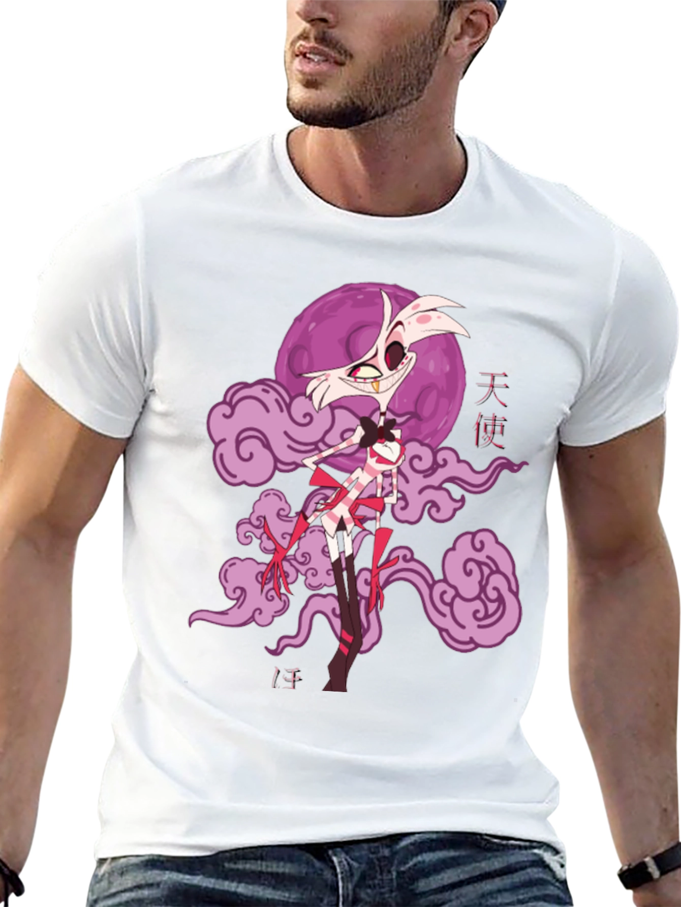 Angel Dust Graphic Tee - Hazbin Hotel Fan Shirt