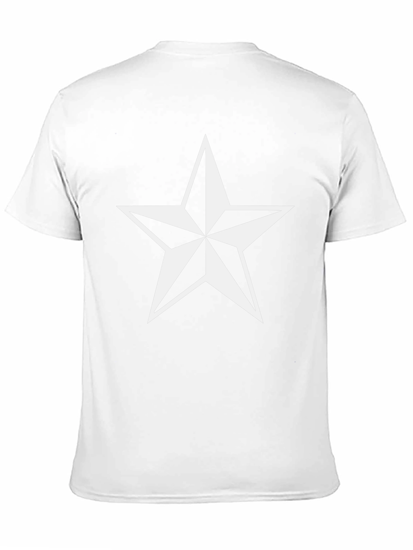 Black Tee with White Star Graphic