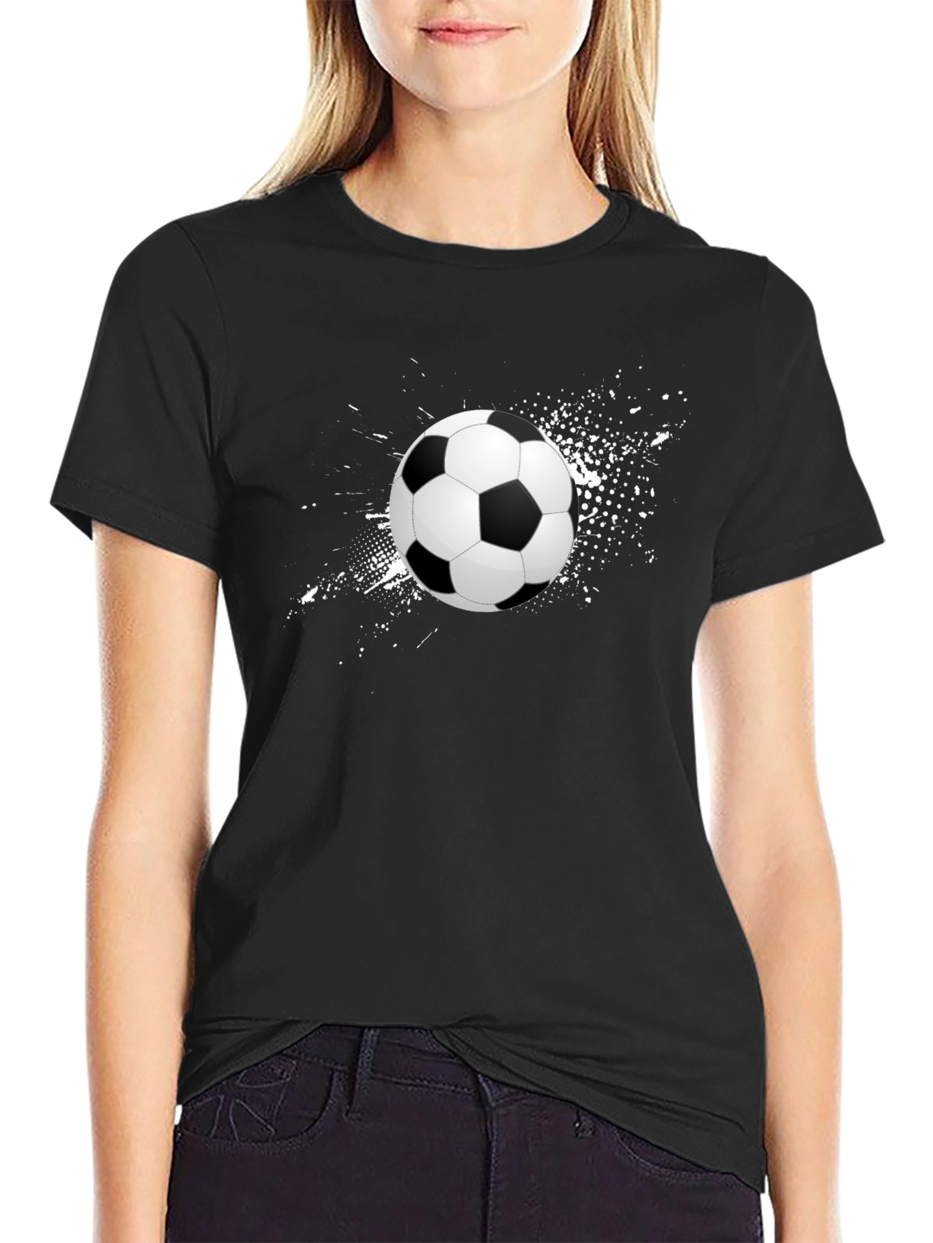 Soccer Ball Graphic T-Shirt - Stylish Mens Tee