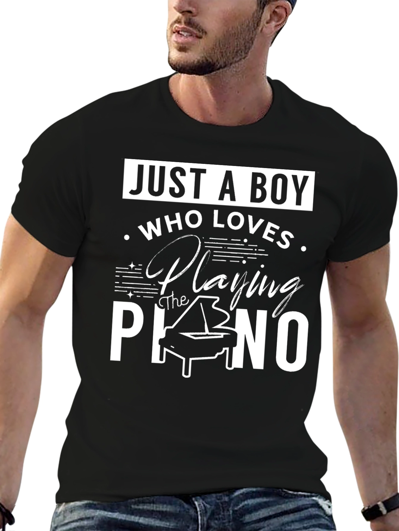 Piano Lover Boys Graphic Tee