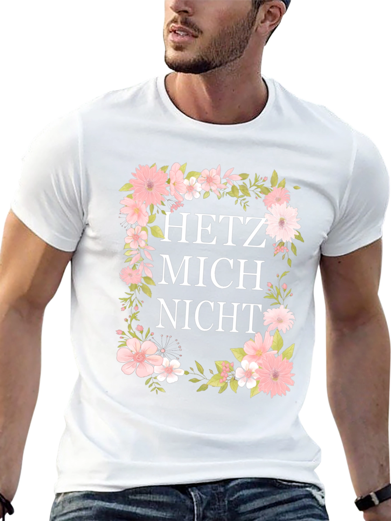 Floral Hetz Mich Nicht Graphic T-Shirt
