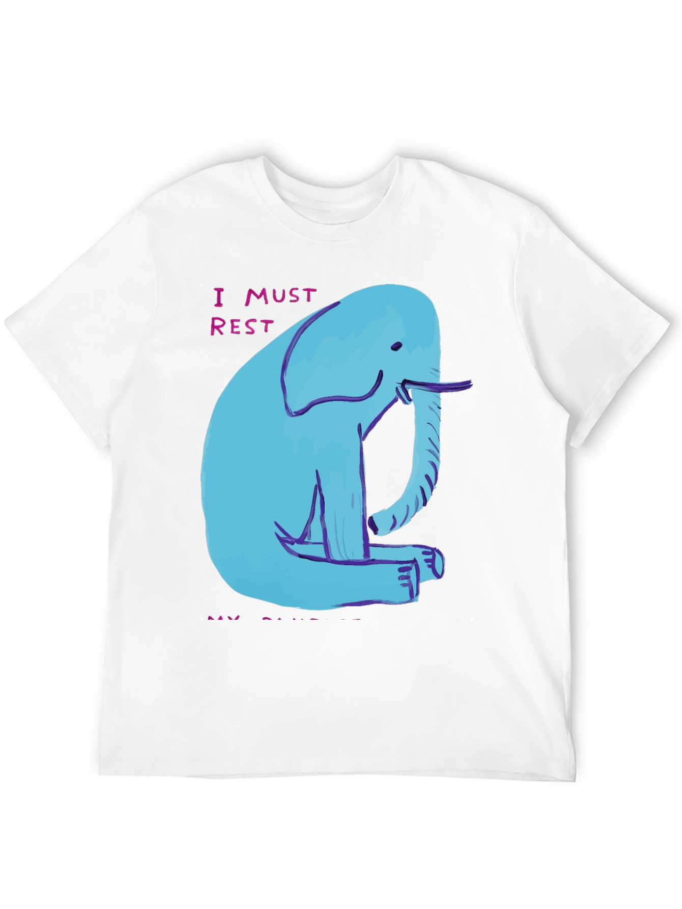 Blue Elephant Graphic Tee - I Must Rest