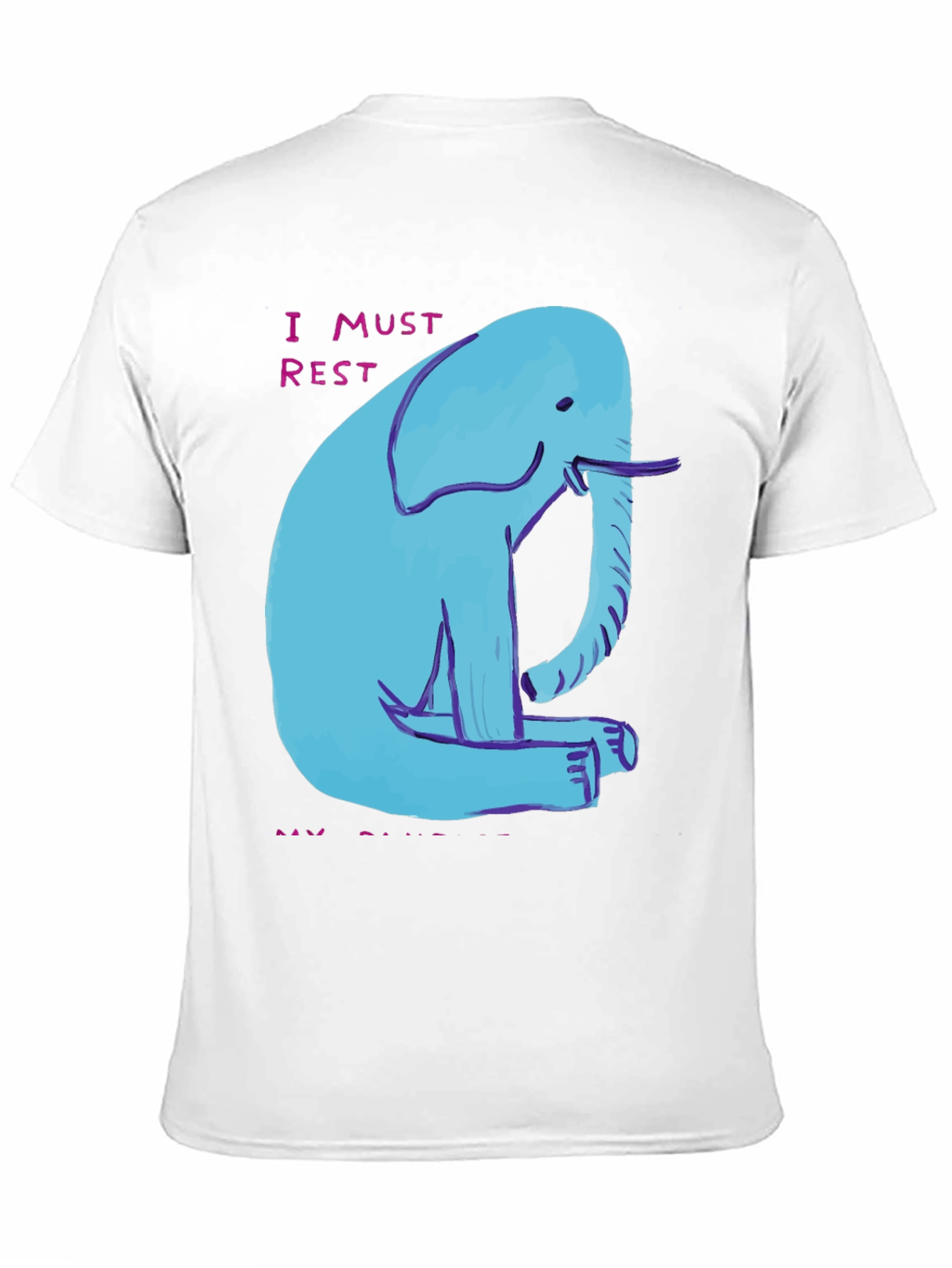 Blue Elephant Graphic Tee - I Must Rest