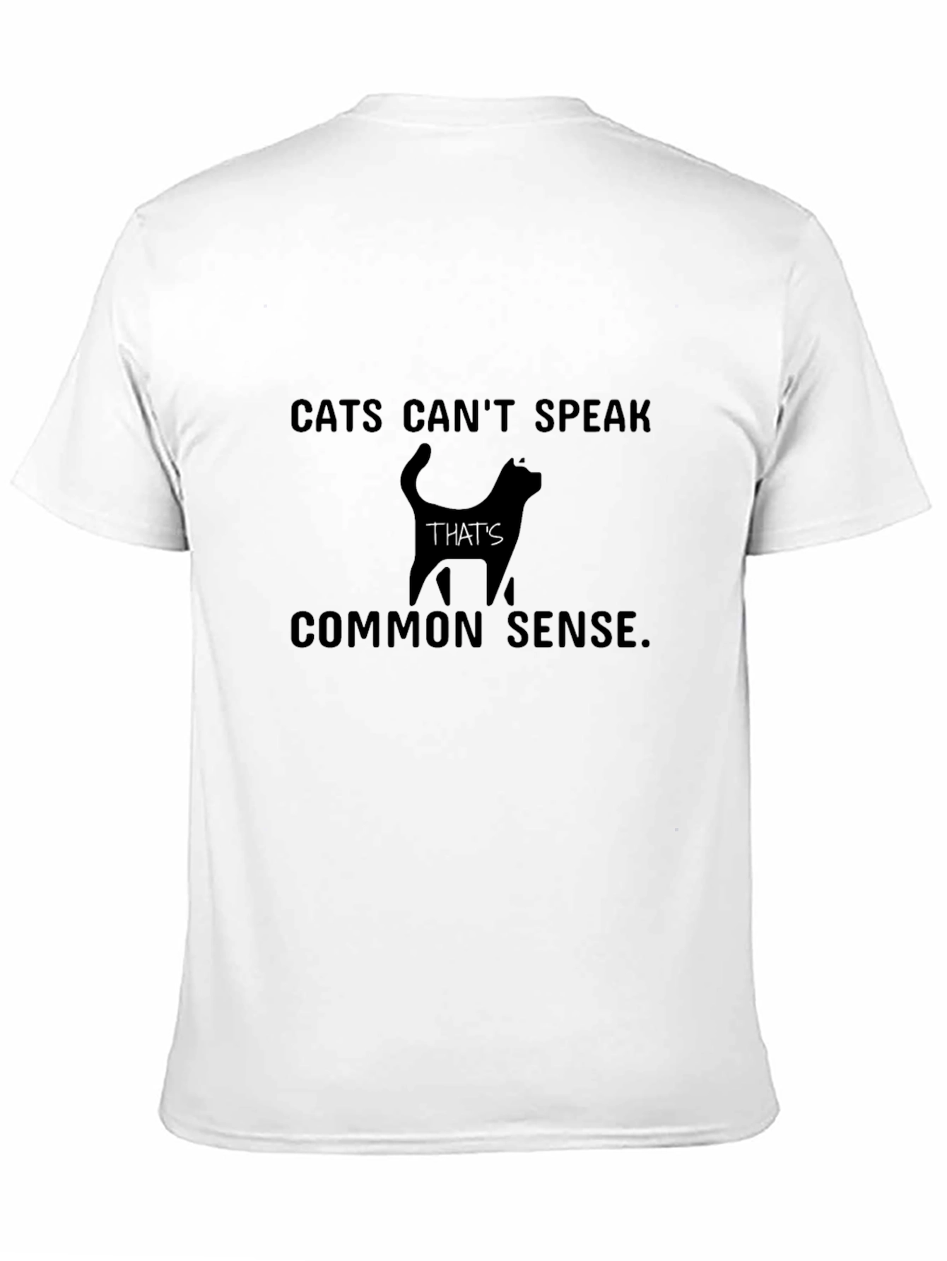 Cats Cant Speak T-Shirt - Black Graphic Tee