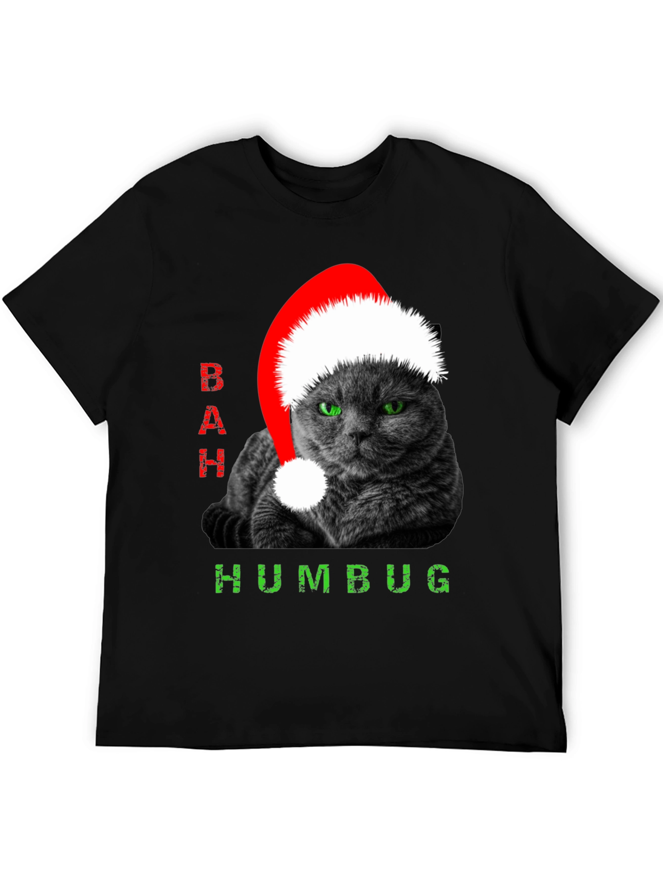 Bah Humbug Cat Christmas T-Shirt
