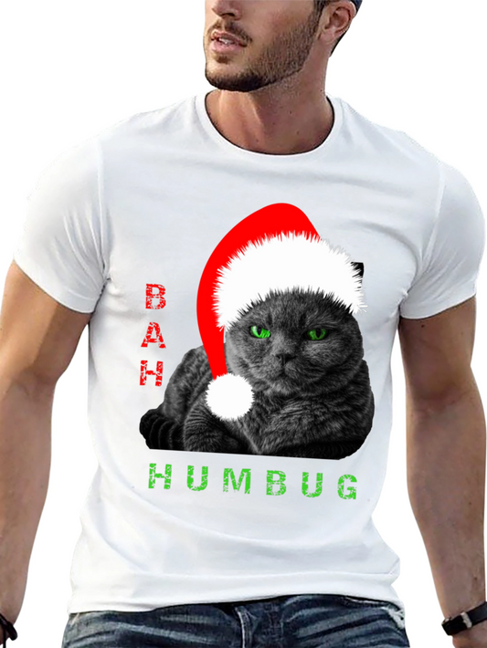Bah Humbug Cat Christmas T-Shirt