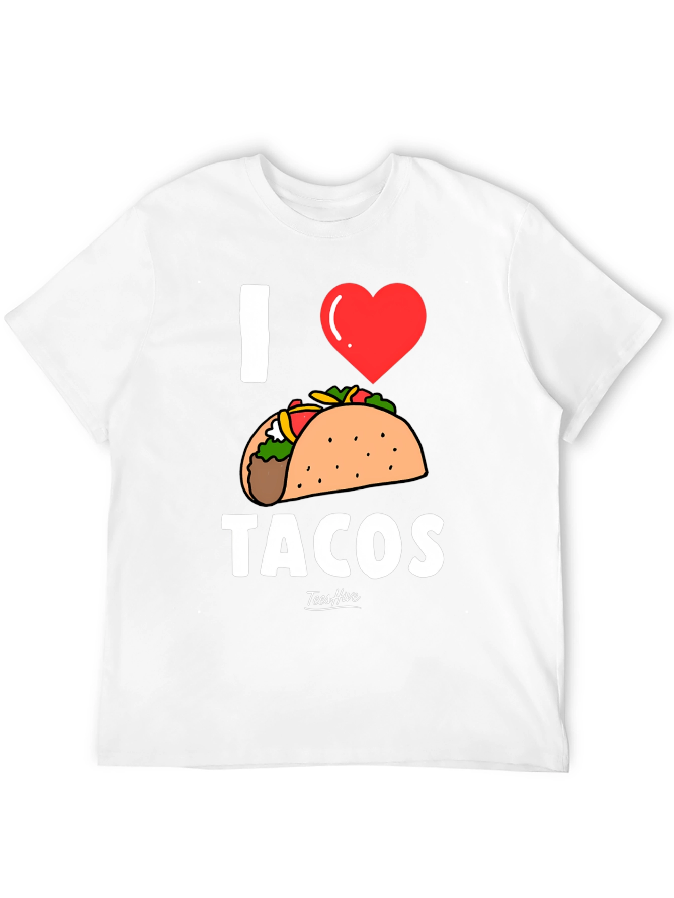 I Heart Tacos Graphic Tee - Black Cotton T-Shirt