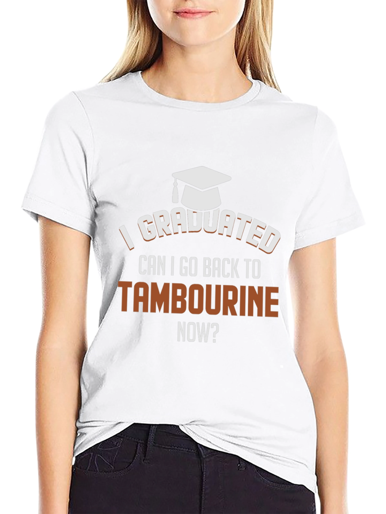 Funny Graduation T-Shirt - I Graduated Tambourine