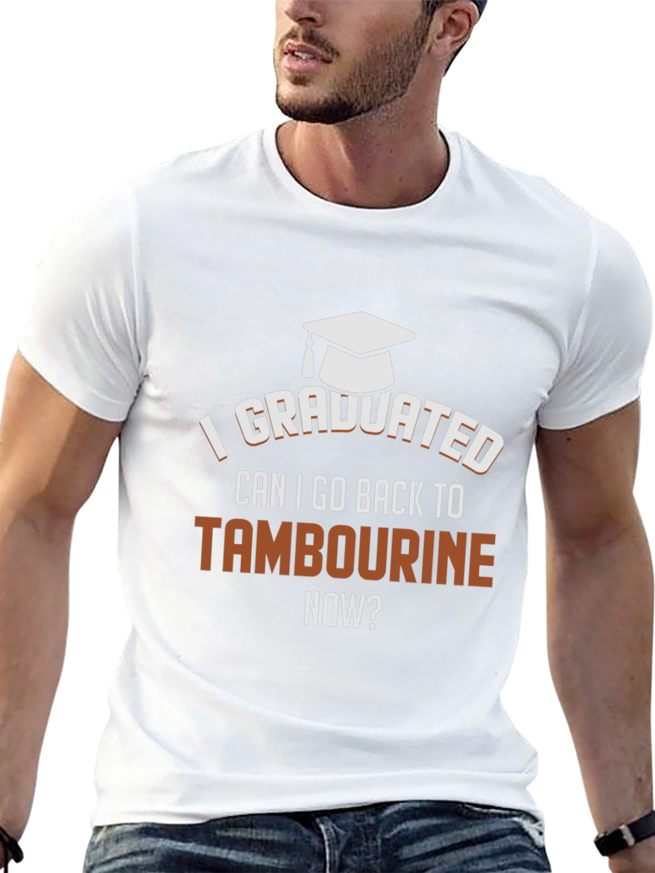 Funny Graduation T-Shirt - I Graduated Tambourine