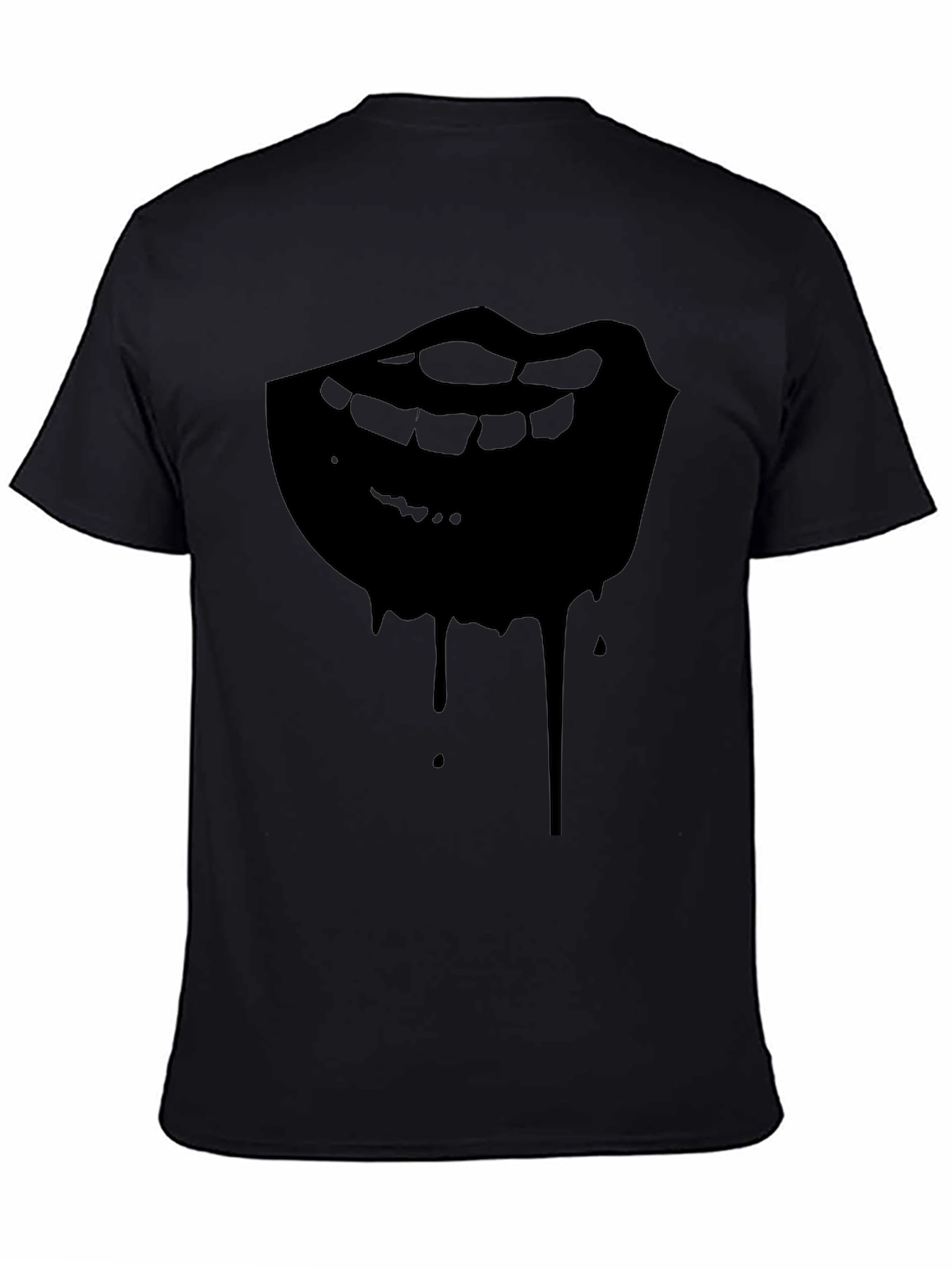 Dripping Lips Graphic Tee - Mens Black T-Shirt