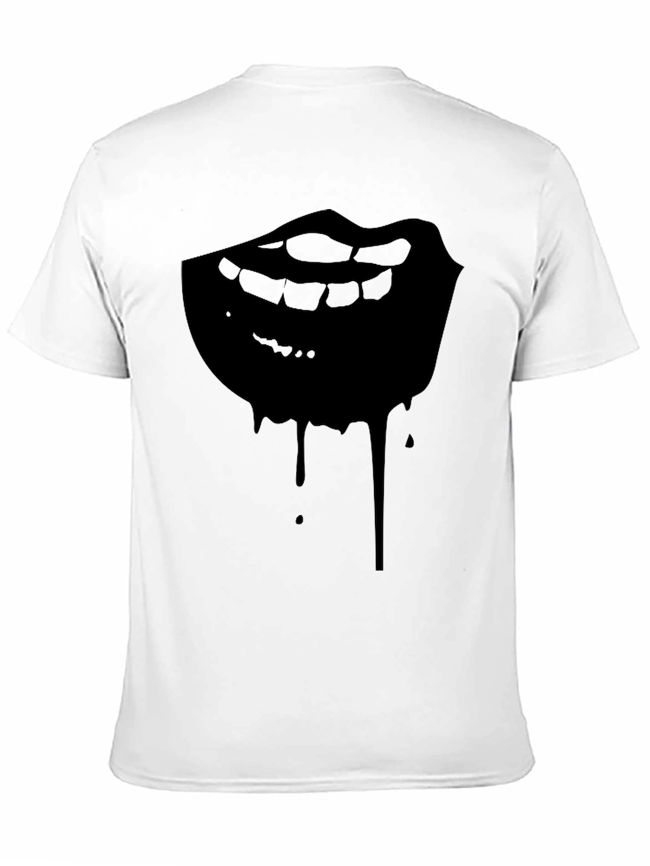 Dripping Lips Graphic Tee - Mens Black T-Shirt