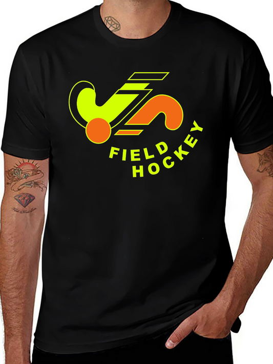 Field Hockey Black T-Shirt - Sporty Graphic Tee