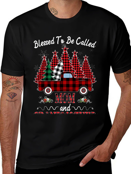 Blessed Mom Christmas Truck T-Shirt