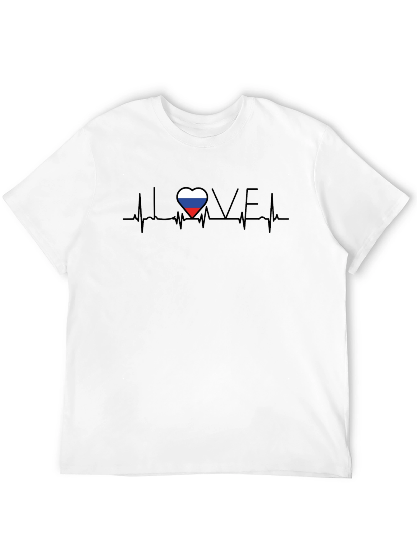 I Love Russia Heartbeat T-Shirt