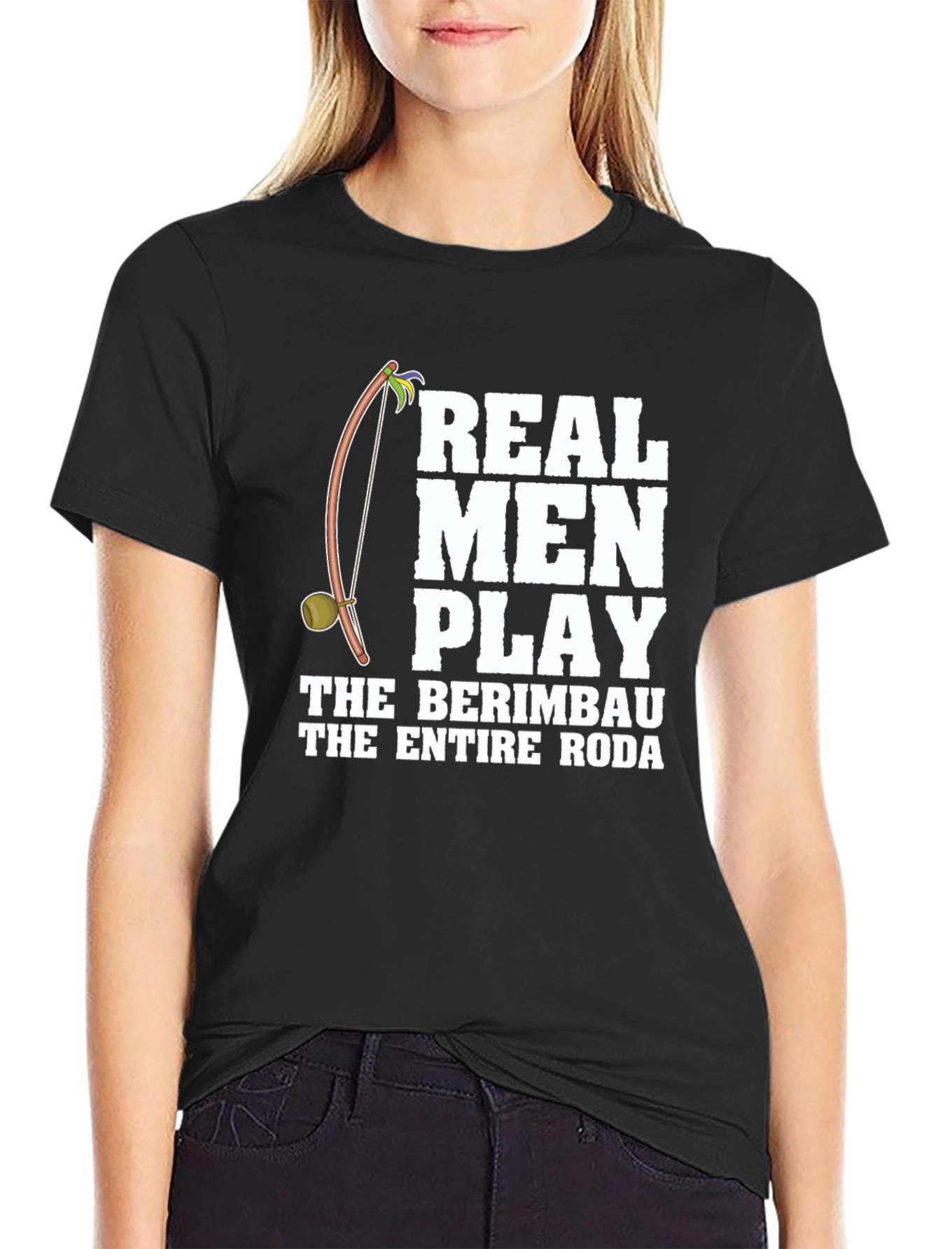Real Men Play Berimbau T-Shirt - Capoeira Apparel