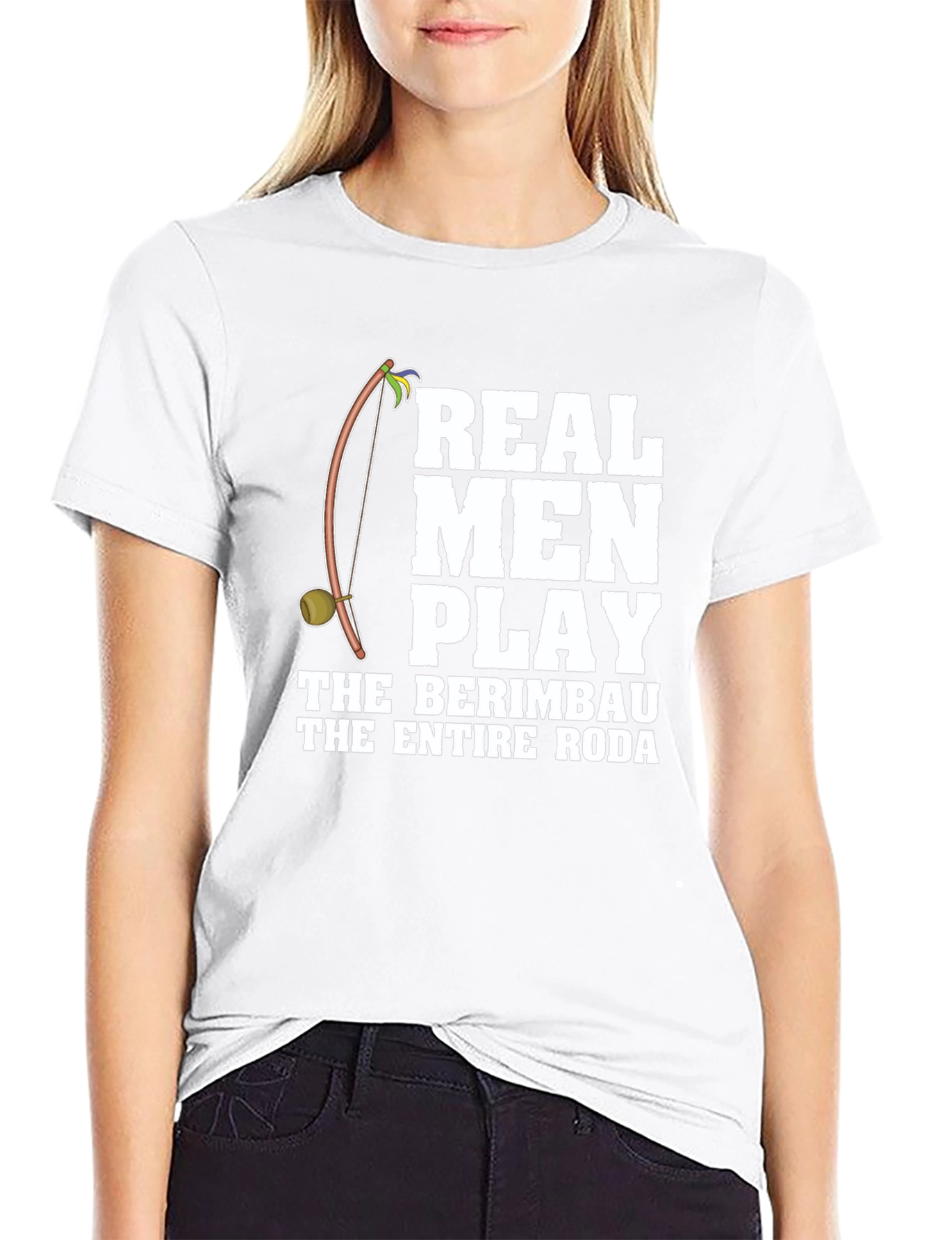 Real Men Play Berimbau T-Shirt - Capoeira Apparel