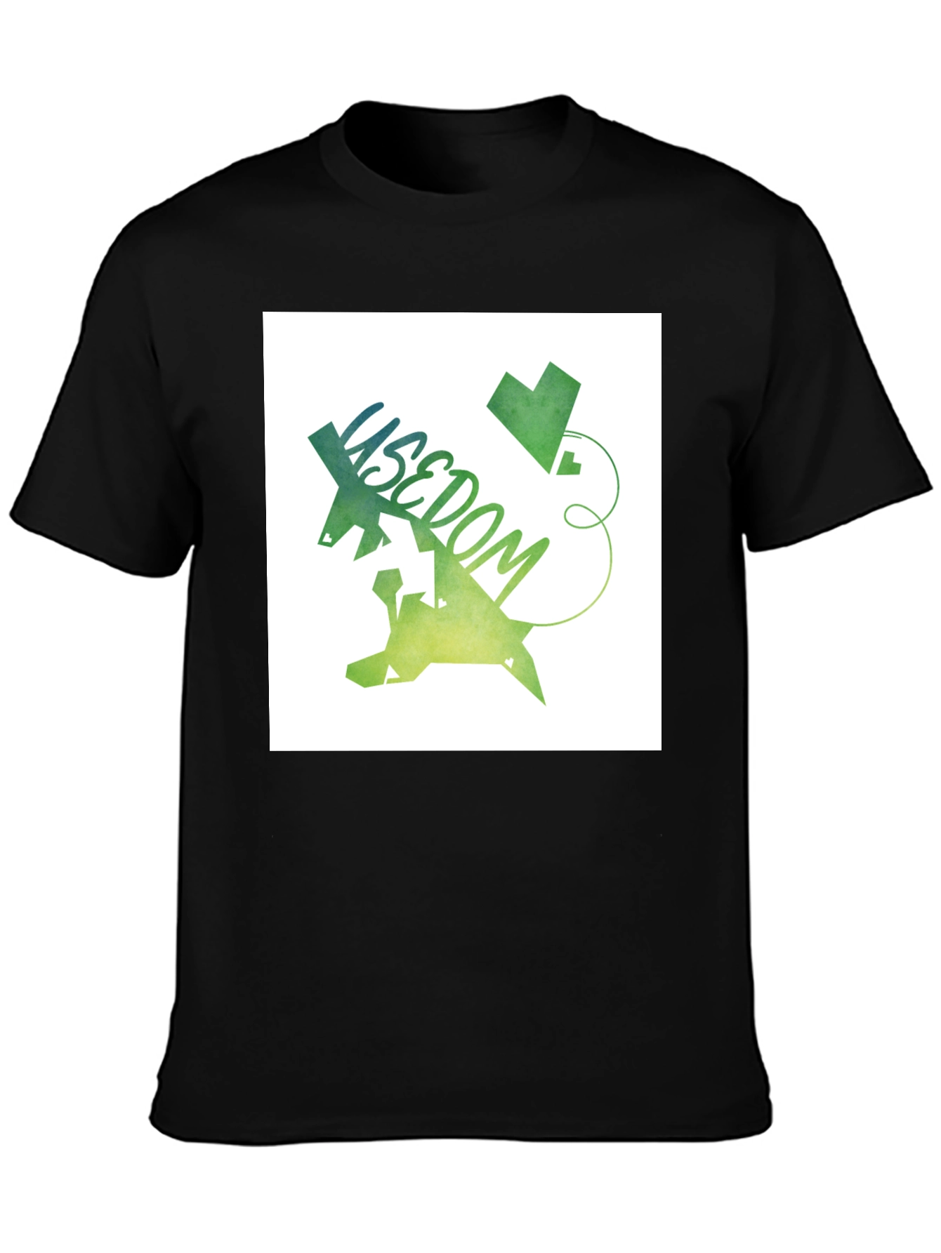 Usedom Graphic Tee - Island Love Green & Blue