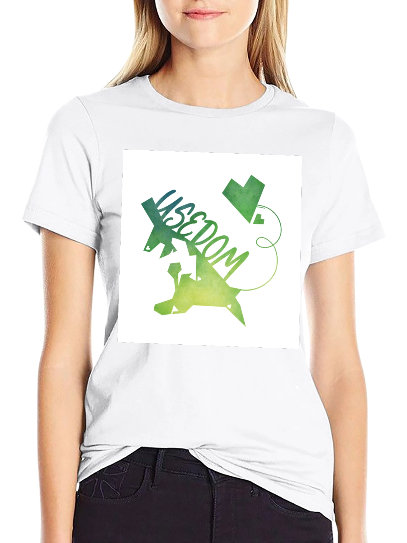 Usedom Graphic Tee - Island Love Green & Blue