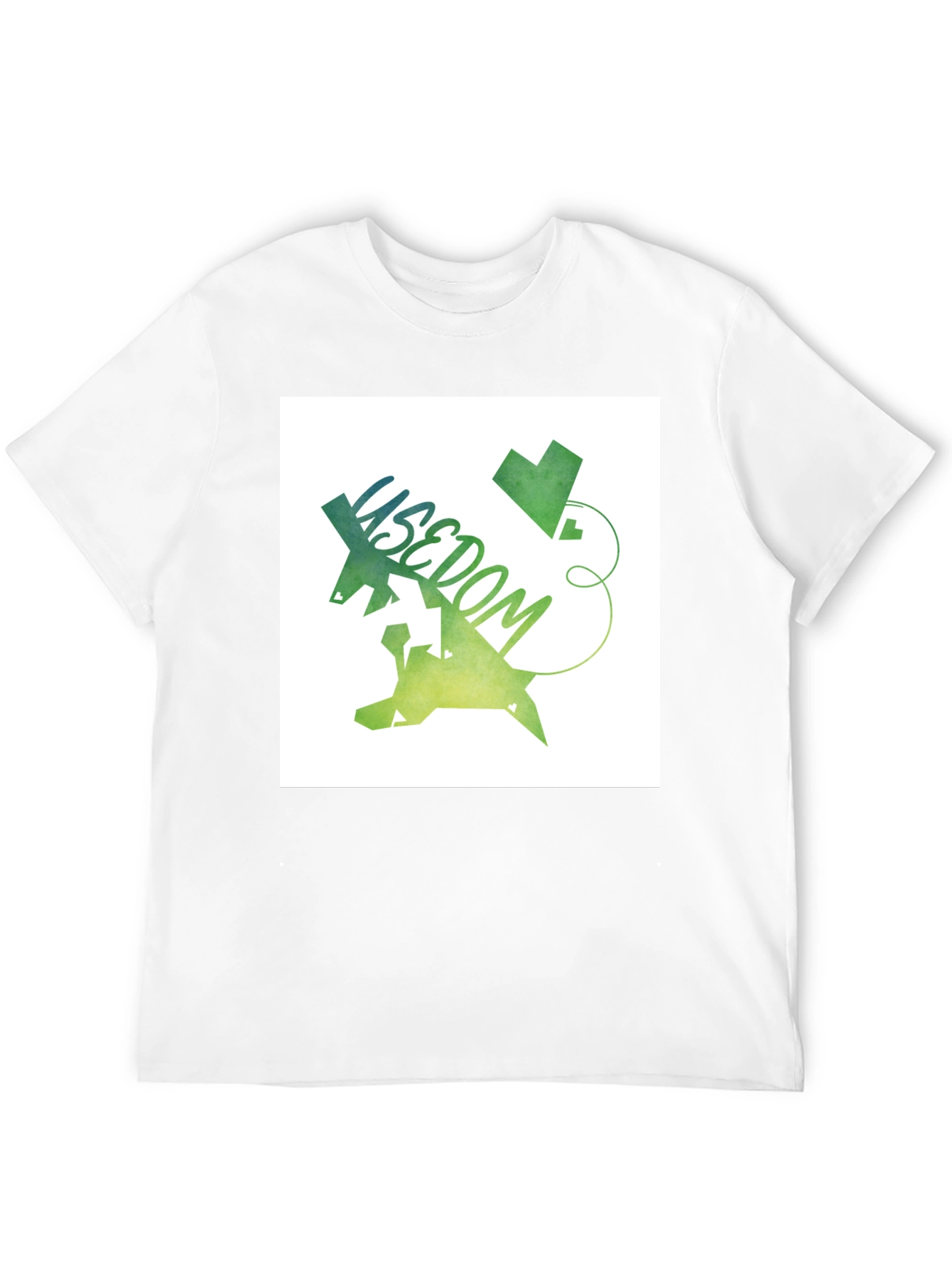 Usedom Graphic Tee - Island Love Green & Blue