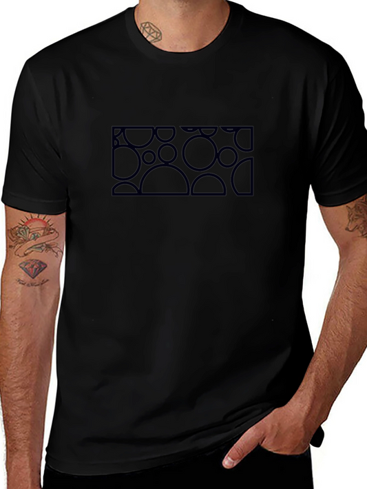 Modern Graphic Print Black T-Shirt - Stylish Casual Wear