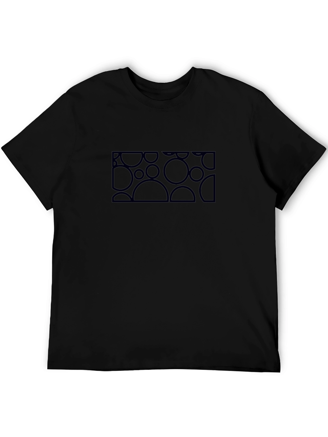 Modern Graphic Print Black T-Shirt - Stylish Casual Wear