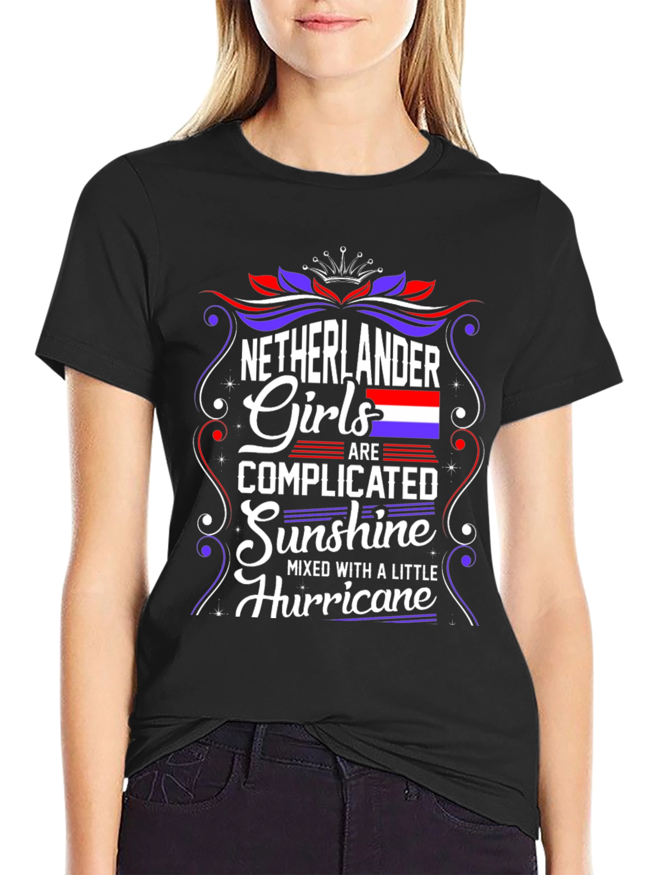 Netherlander Girls T-Shirt: Complicated Sunshine Hurricane