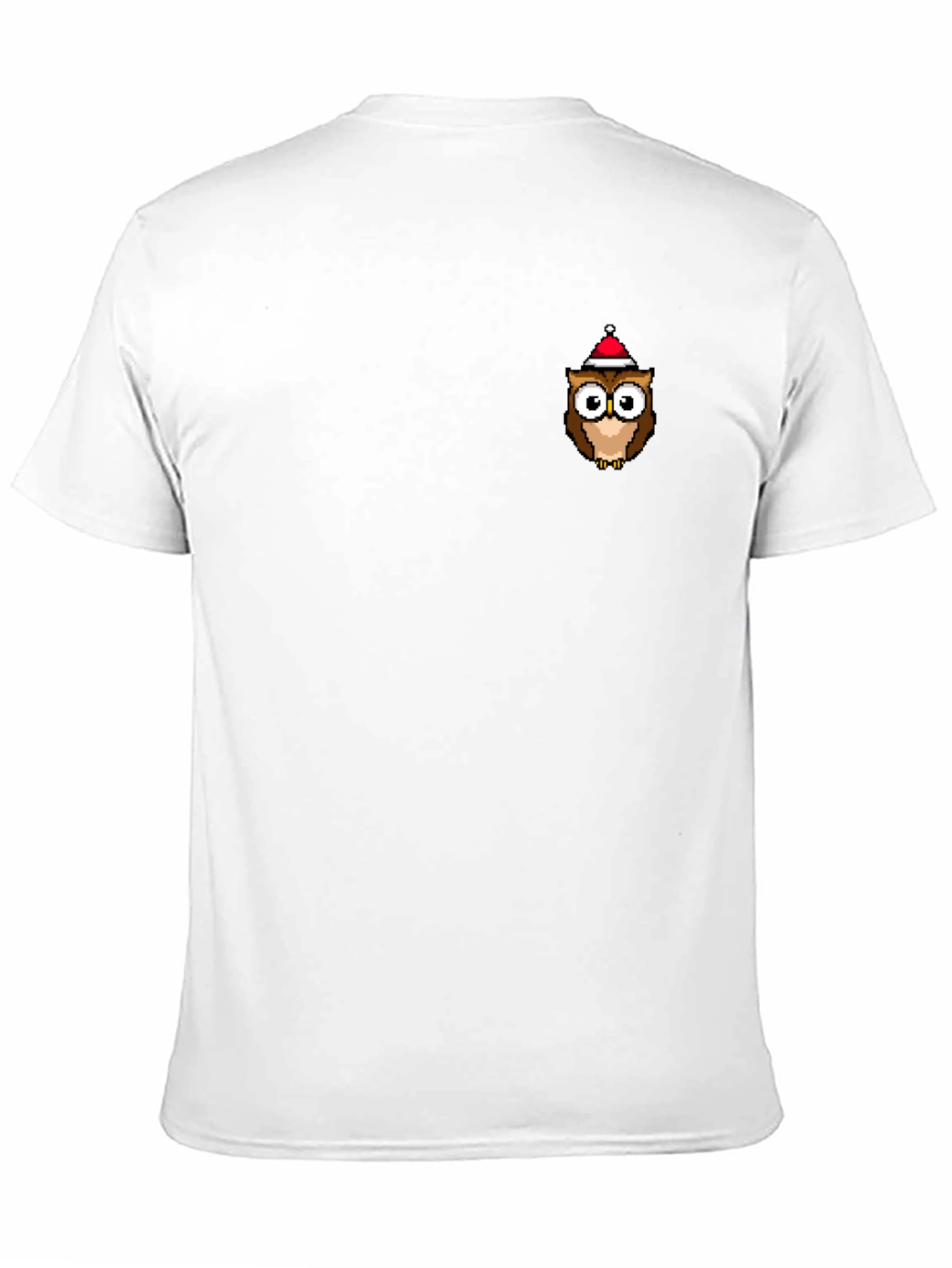 Festive Owl Graphic Tee - Black Cotton T-Shirt
