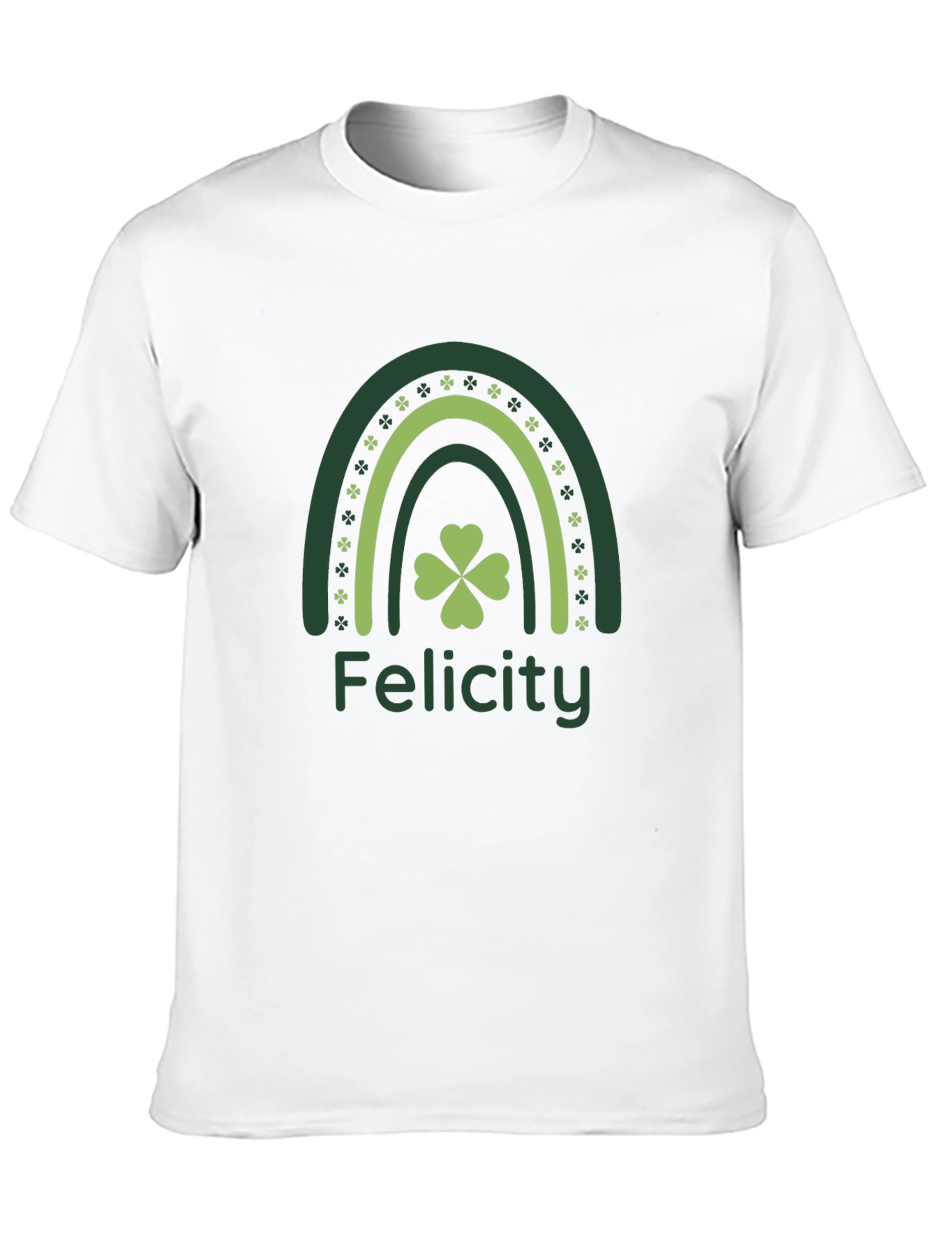 Felicity St. Patricks Day Rainbow Clover T-Shirt
