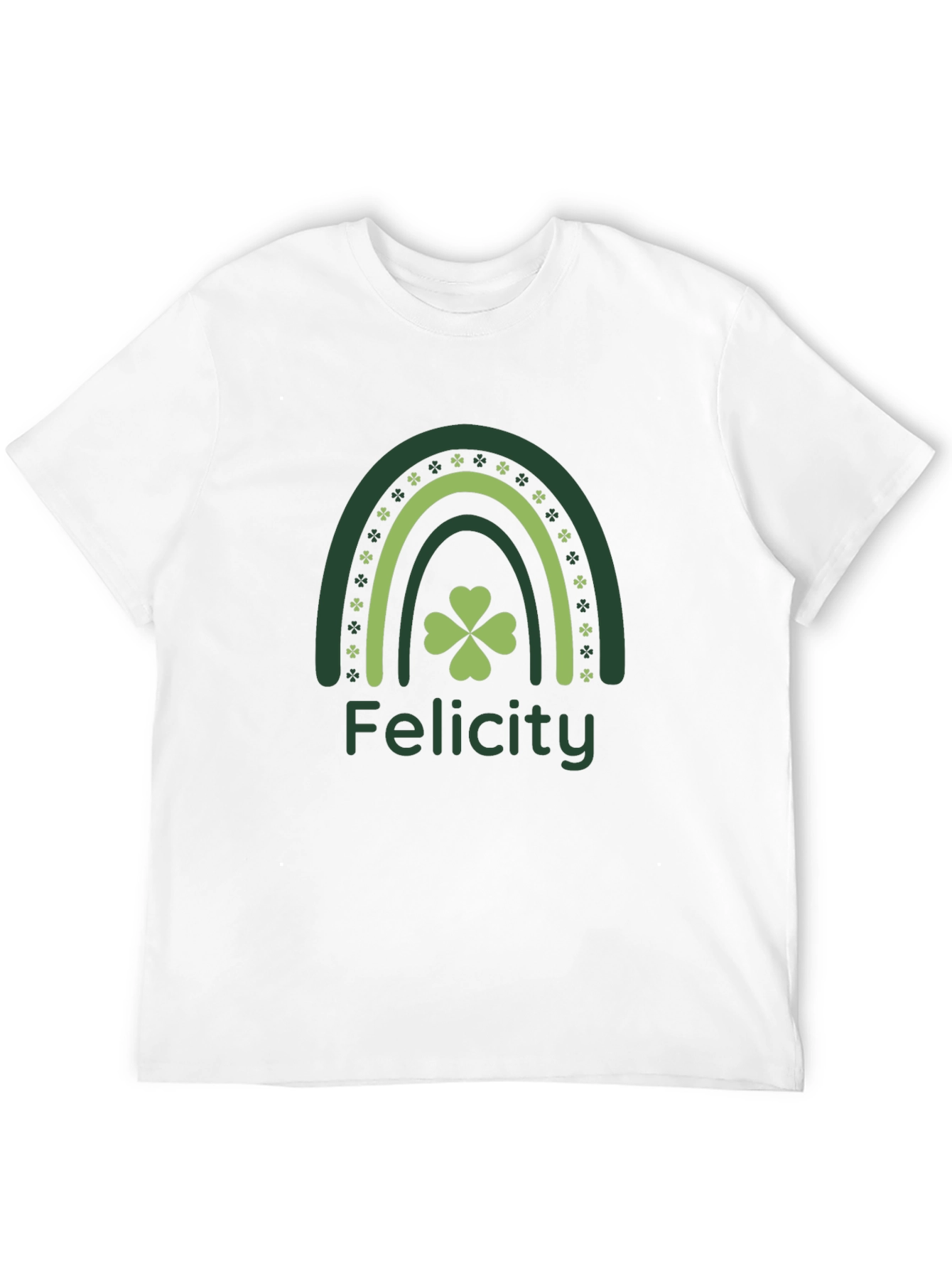 Felicity St. Patricks Day Rainbow Clover T-Shirt