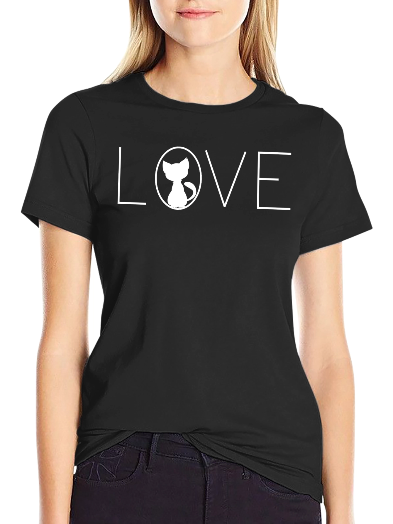 Love Cat Graphic Tee - Soft Cotton Blend