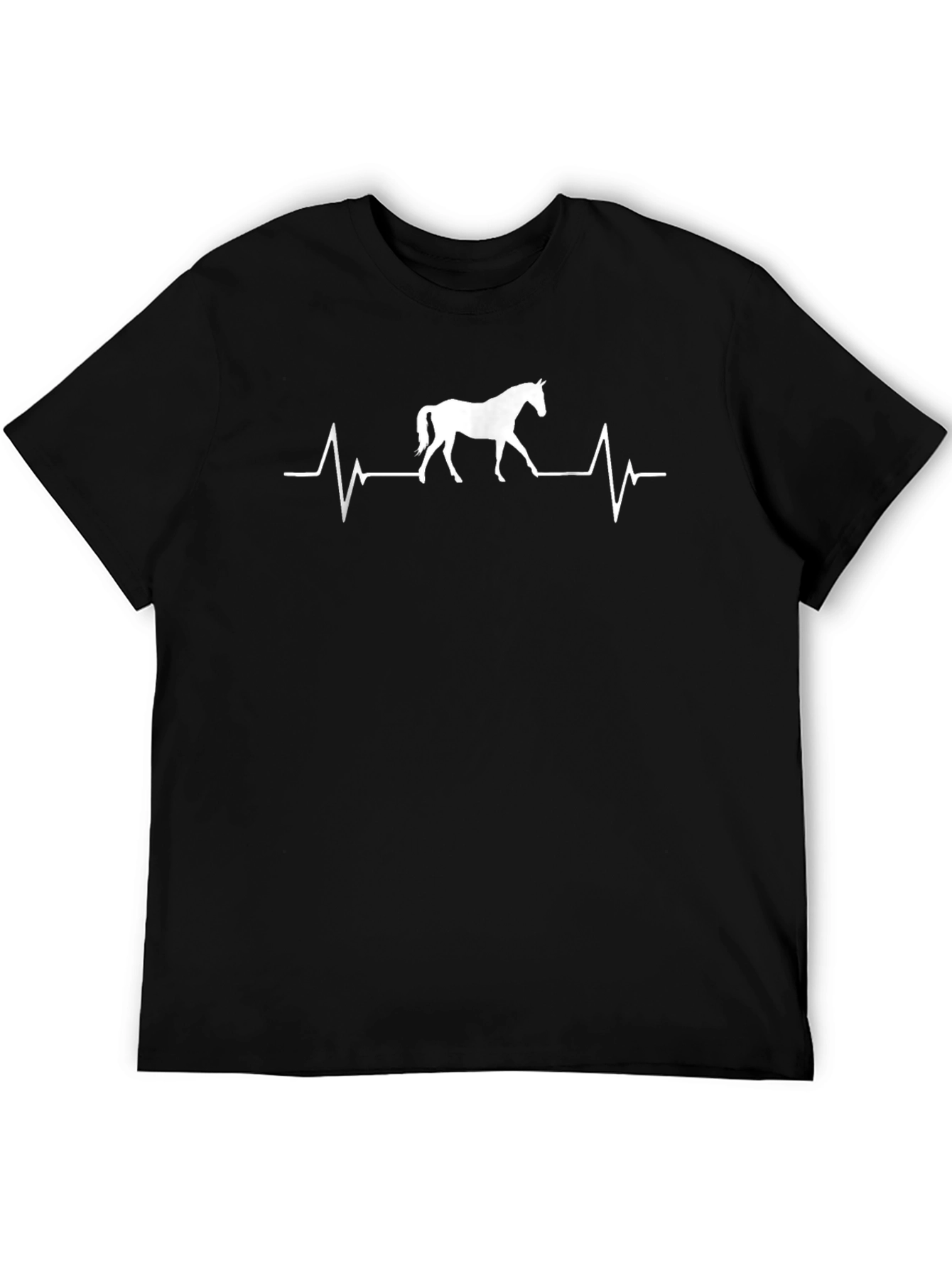 Horse Heartbeat Graphic Tee - Equestrian Style