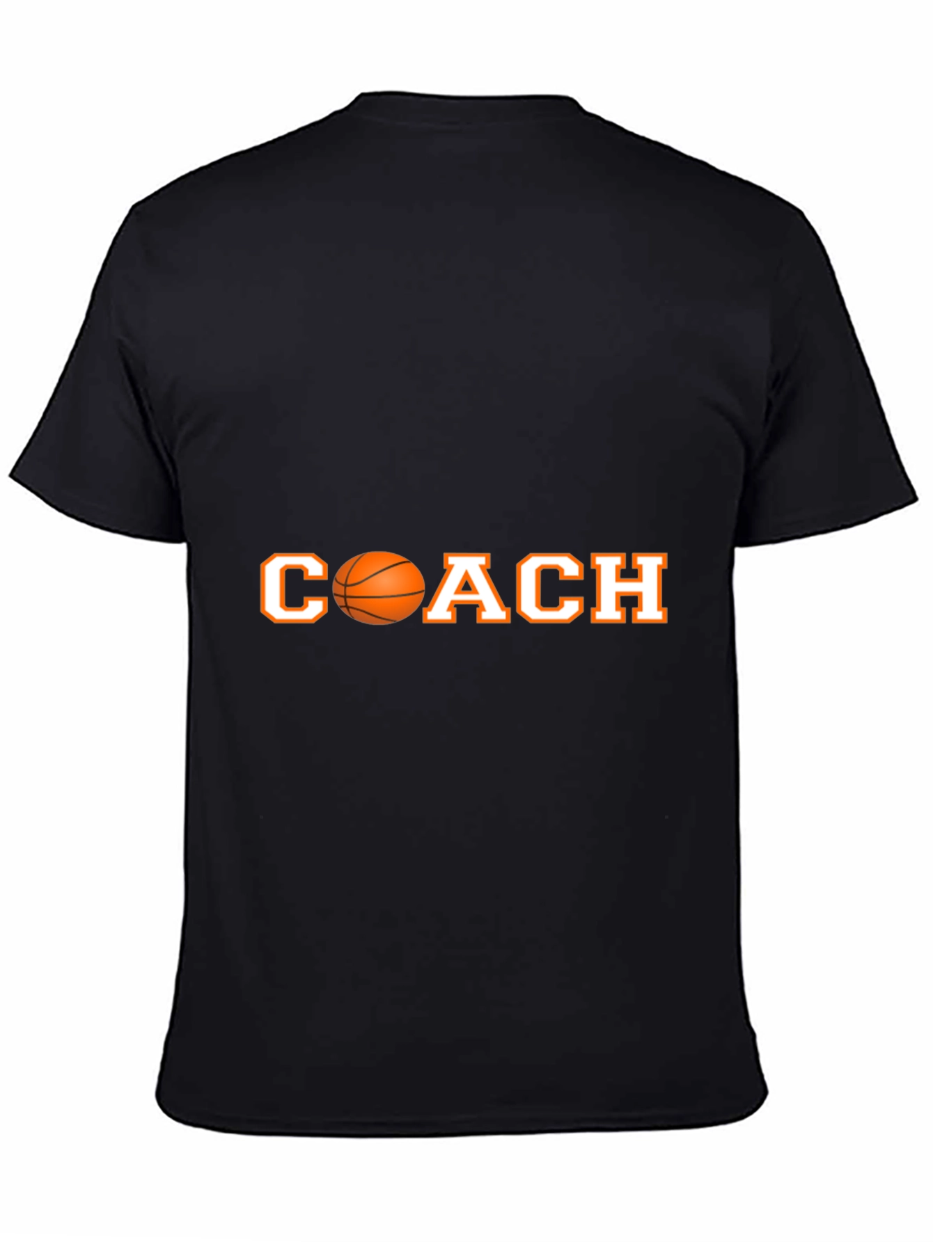 Basketball Coach T-Shirt - Black Cotton Tee