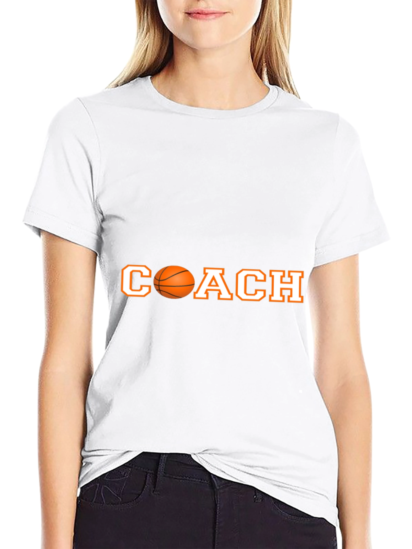 Basketball Coach T-Shirt - Black Cotton Tee