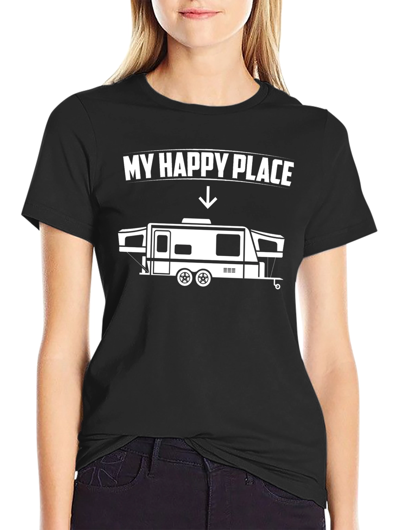 My Happy Place Camping Camper T-Shirt