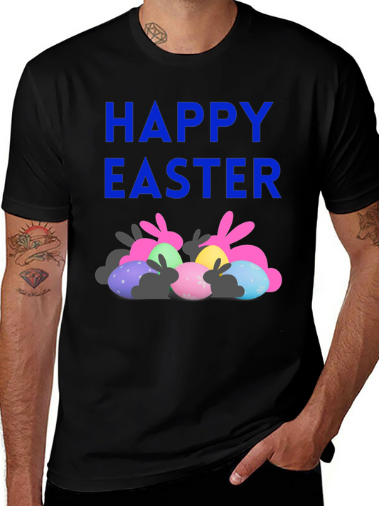 Happy Easter T-Shirt with Bunnies and Eggs