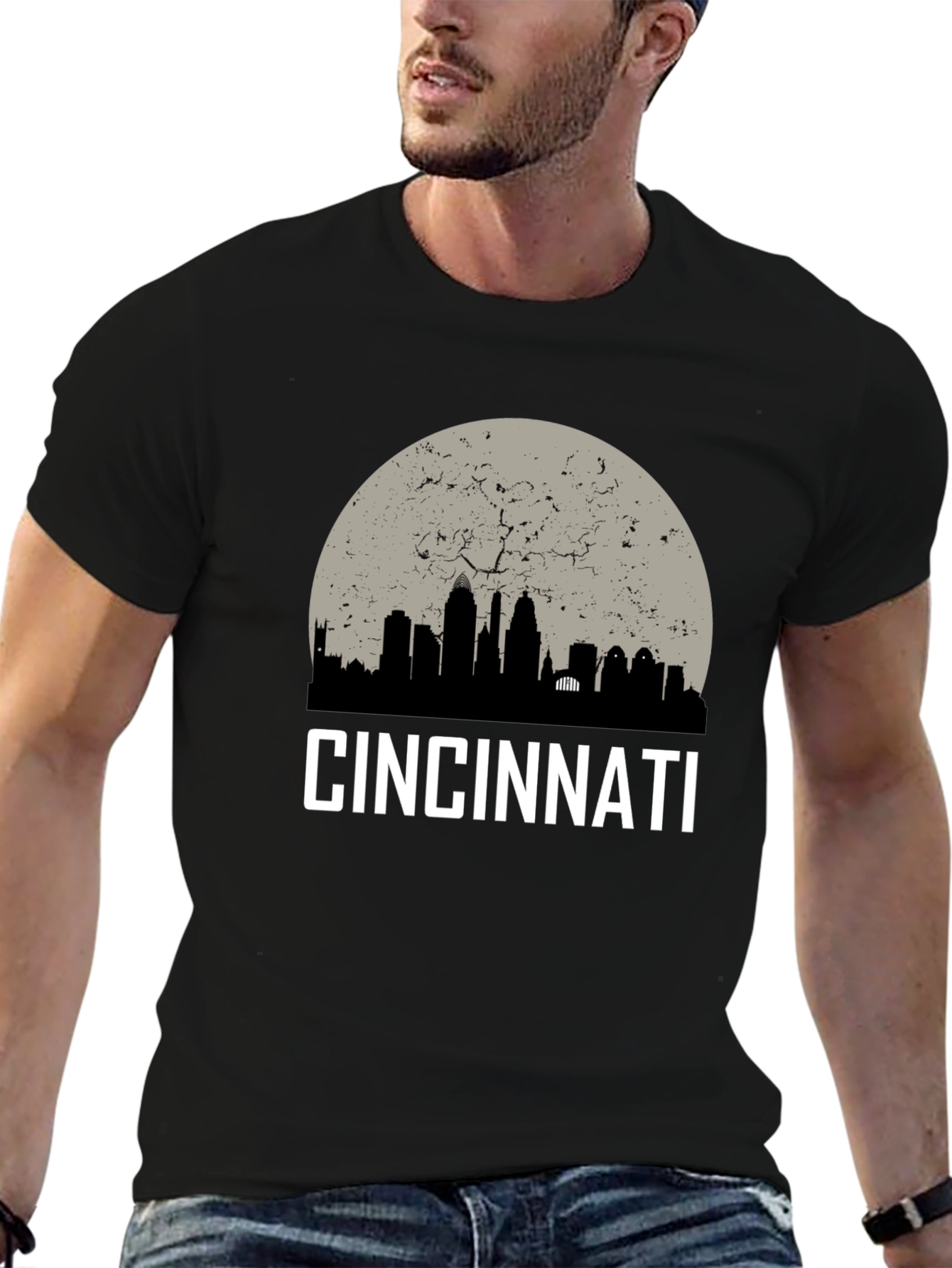Cincinnati Skyline Graphic T-Shirt - Modern Cityscape Tee