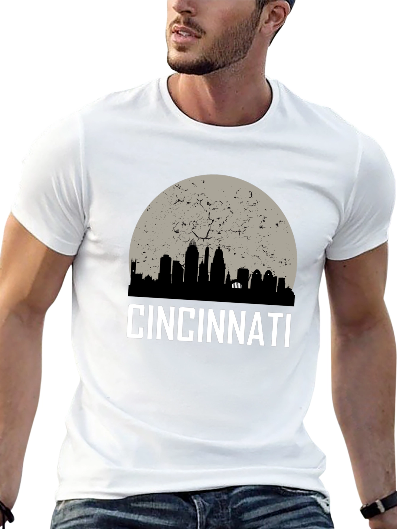 Cincinnati Skyline Graphic T-Shirt - Modern Cityscape Tee