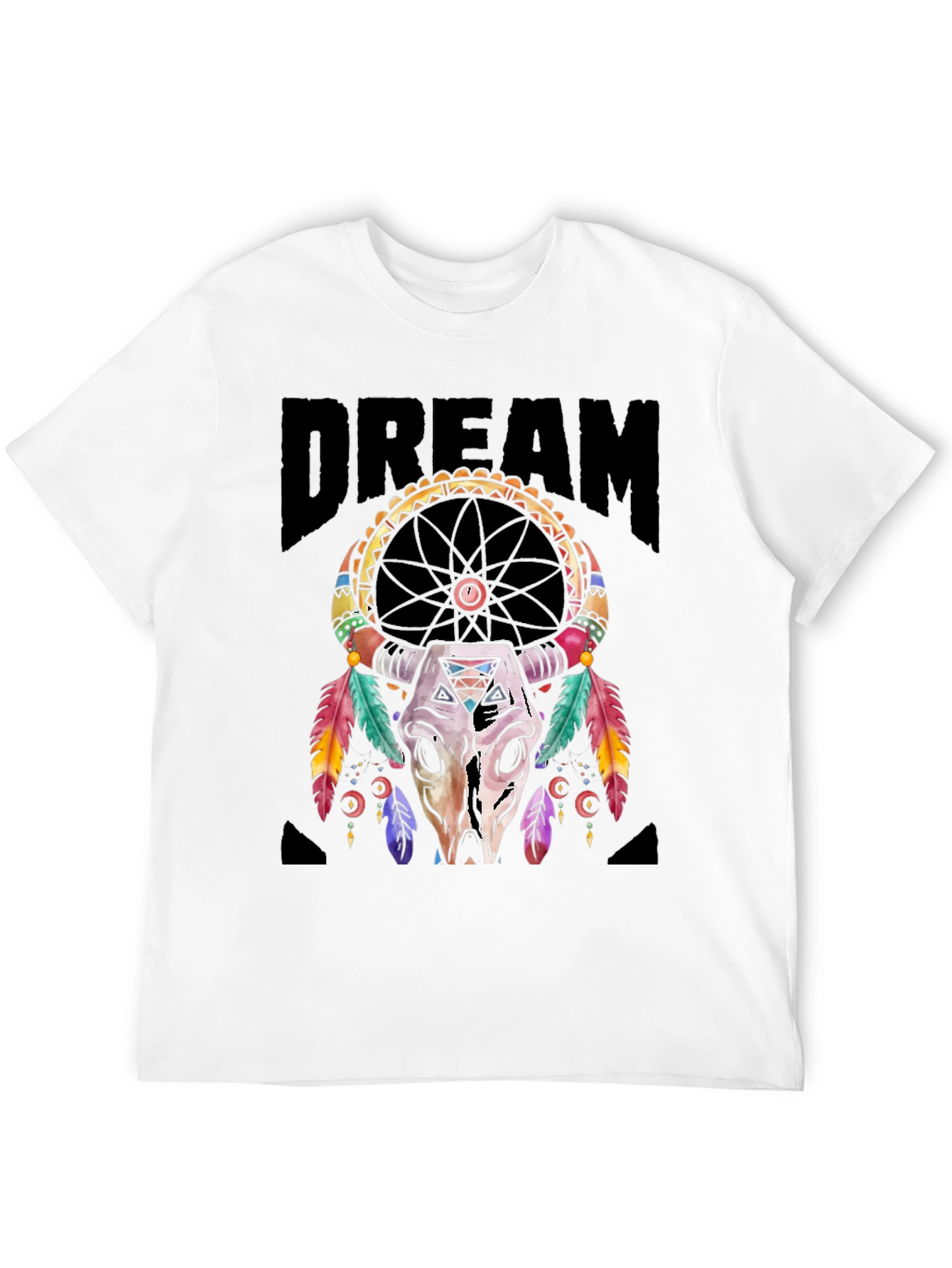 Dream Catcher Bull Skull Graphic Tee