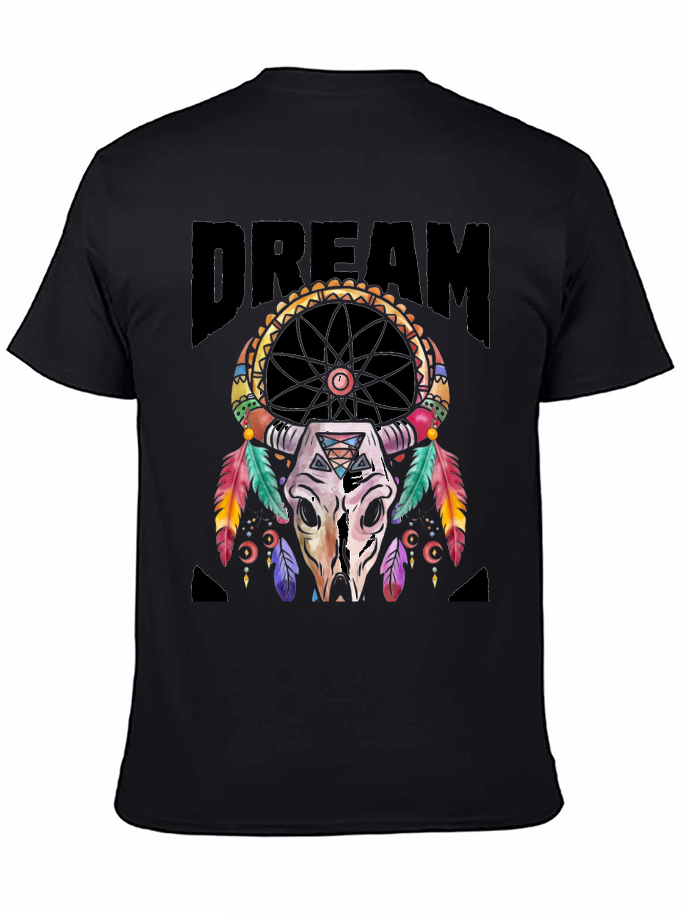 Dream Catcher Bull Skull Graphic Tee