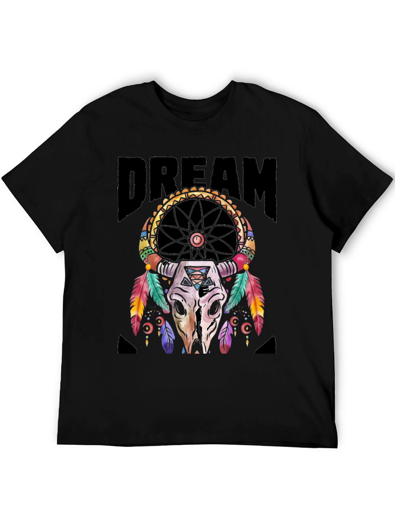 Dream Catcher Bull Skull Graphic Tee