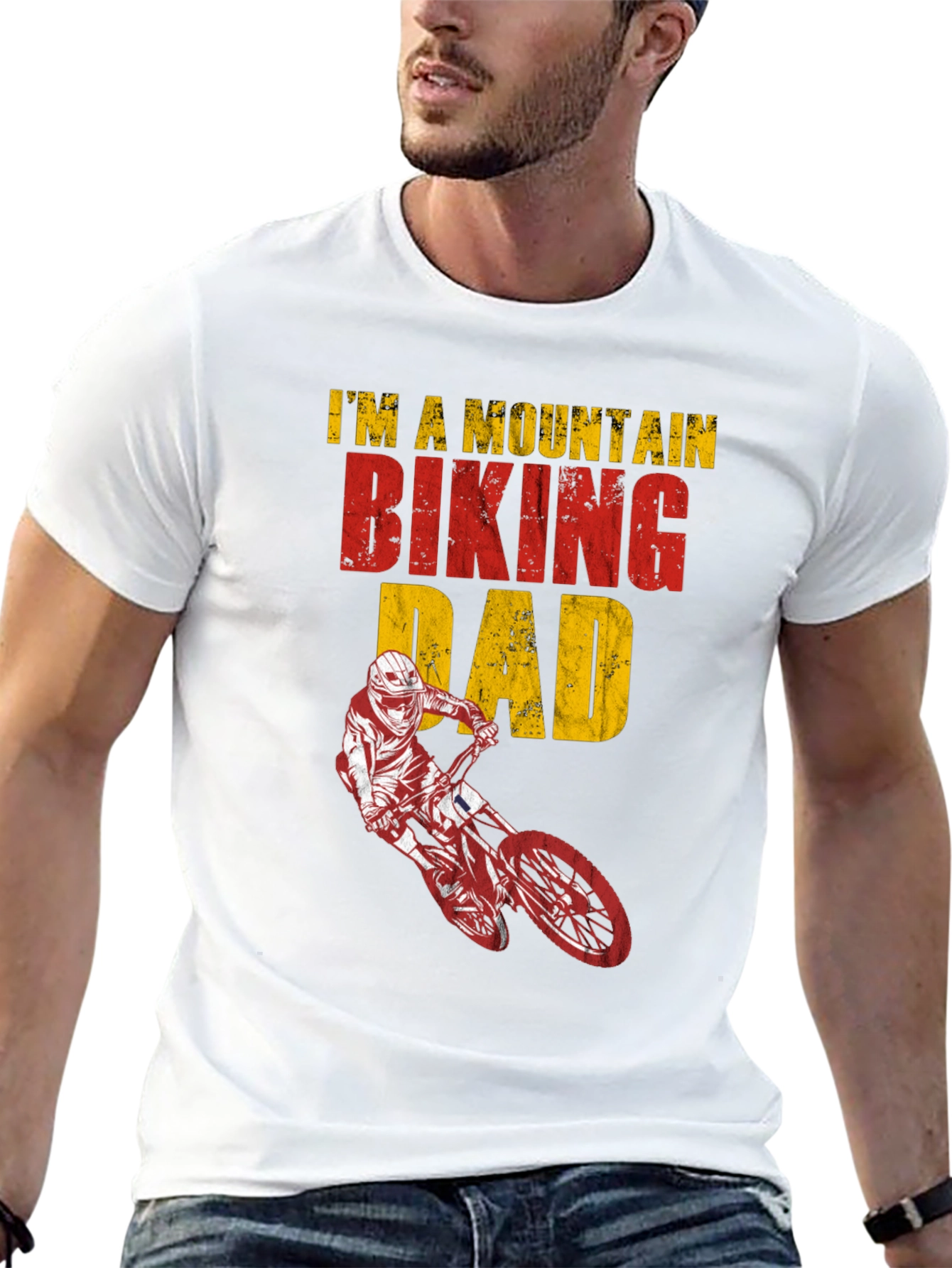 Mountain Biking Dad Graphic Tee