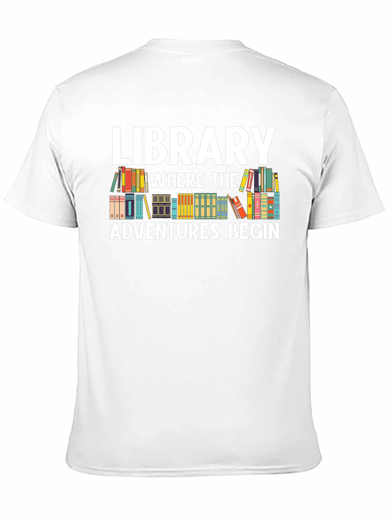 Library Adventures Graphic Tee - Book Lover Shirt