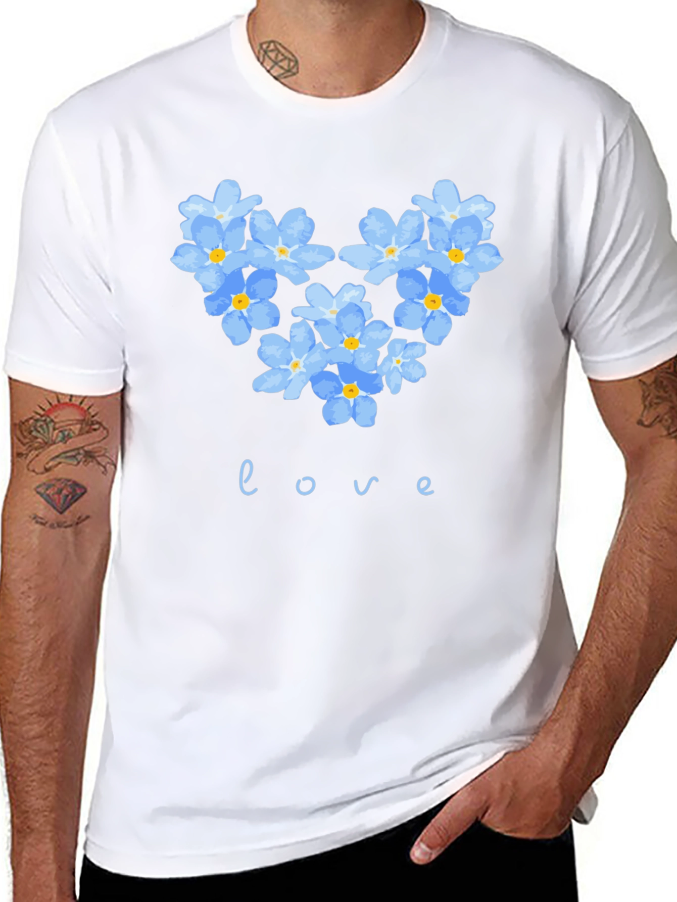 Floral Heart Love T-Shirt